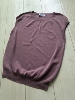 新品♡マイストラーダ　ノースリーブニット　美シルエット　大人ピンクのサムネイル