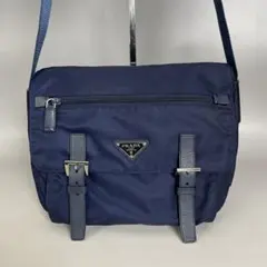 Prada 極美品 ネイビー ナイロン ショルダーバッグ メッセンジャー プラダのサムネイル