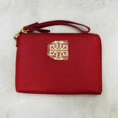 未使用◎ TORYBURCH トリーバーチ リストレッ ポーチ デカロゴ レッドのサムネイル