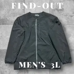 FIND-OUT byワークマン　ブラック ナイロンジャケット MEN'S 3L