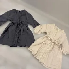 テータテート 長袖ワンピース 2点セット 80cm