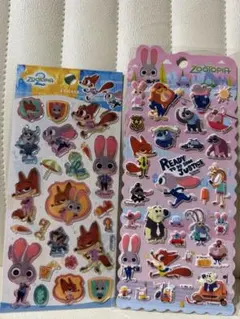 Disneyズートピア2の柔らかいふっくらシールと平面PVCステッカーセット⑥