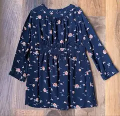 ボンポワン　花柄長袖ワンピース