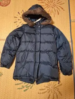 EAST BOY フード付きダウンジャケット ネイビー