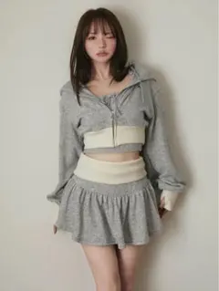 ANDMARY Adelee hoodie set up AM1133 gray