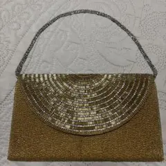 エレガントなパーティーバッグ ゴールド ビーズ