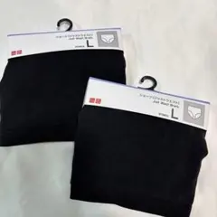 新品　ユニクロ ショーツ ジャストウエスト 黒 Ｌ　2枚 ブラック