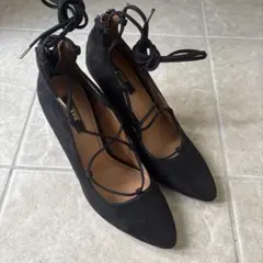 R&E ブラックハイヒール 24.5cm