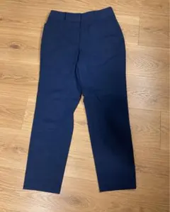 PLST リネンブレンド スティックパンツ S ネイビー