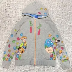 極美品 Disney ディズニー トイ・ストーリー フード付きパーカー グレー