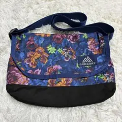 希少】グレゴリー 旧ロゴ パデッドショルダー M ポーチ ブルー 