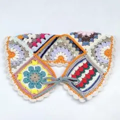 baby&kids パッチワーク つけ襟 ハンドメイド かぎ針編み かぎ編み