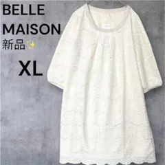 新品✨暮らす服 ベルメゾン 総レース チュニック ワンピース 大きいサイズ LLのサムネイル