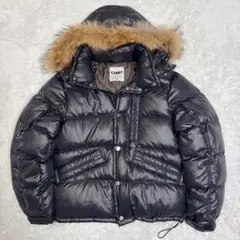 y2k CAMP7リアルファーダウン　光沢✨グランジ　肉厚　短丈　お兄系