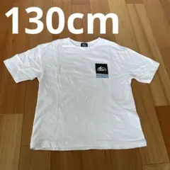 130cm 半袖　ロゴT 白　Tシャツ