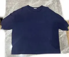 GU ポケット付き 半袖Tシャツ ネイビー M