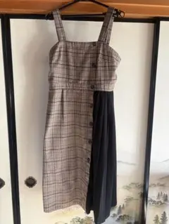 チェック柄　セットアップ　ワンピース
