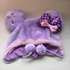 【最終値下げ】ディズニーファンキャップ　ミニー　リボン　パステルカラー　パープル