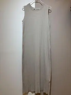 PLST ノースリーブ　リブロングワンピース M