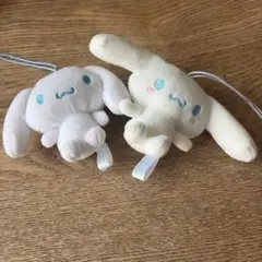 シナモロールウサギ型ぬいぐるみ ストラップ付き