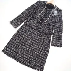★アナイ★ツイードノーカラージャケット スカート セットアップ
