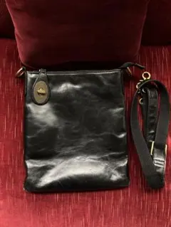 美品】Kitamura 縦型ショルダー&ミニポーチセット ダークブラウン 