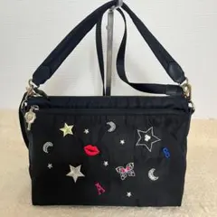ANNA SUI アナスイ ビジュー　刺繍 ショルダーバッグ 黒 2wayのサムネイル