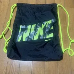 NIKE ドローストリングバッグ 黒/ネオンイエロー