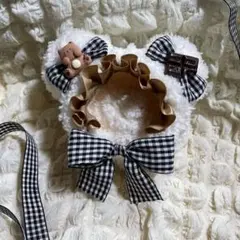 【耳穴付き】もこもこくまさんボンネット