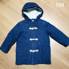 プチバトー　ネイビー ダッフルコート キッズ 100cm 中綿入り