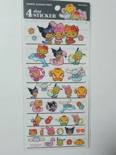 サンリオ 4sizeステッカー 日焼け