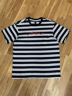 【美品】adidas アディダス ボーダーTシャツ ネイビー×ホワイト M