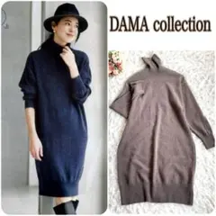美品✨【大きいサイズ】DAMA カシミヤ100% ニットワンピース LL〜3L