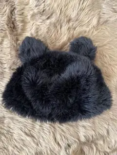 猫耳　クマ耳　フェイクファー　帽子　大人用