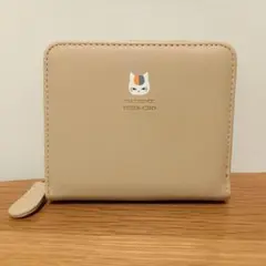 夏目友人帳　二つ折り財布　ニャンコ先生　ベージュ