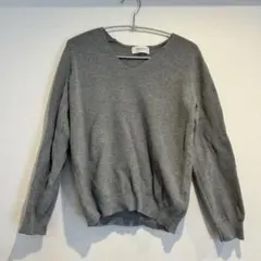 OPAQUE.CLIP グレー Vネックニットセーター