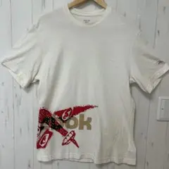Reebok Tシャツ ホワイト ロゴプリント