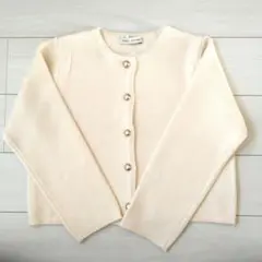 ナノユニバース ミラノリブニット ジャケット アイボリー 新品タグ付き