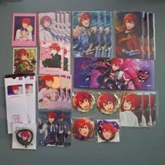 あんスタ　朱桜司　スケルトンうちわ　缶バッジ　中国招募　フィルム　ホロチケ