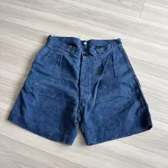 OUTIL リネン ショーツ ハーフパンツ インディゴ