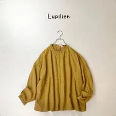 Lupilien ナチュラン取扱い　襟フリル　ブラウス　横幅ゆったり　体型カバー