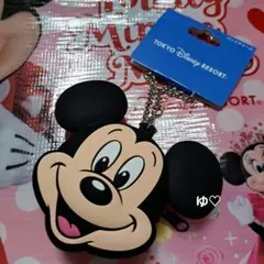 ディズニー　バッグチャームケース付き　ミッキー　コインケース　新品