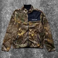 B*ン様 リアルツリー カモ 迷彩 刺繍ロゴ ジップアップ ジャケット 裏ボア