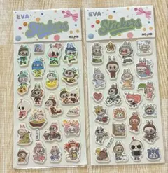 4*り様 立体ぷくぷくオーロラ加工シール2枚セット