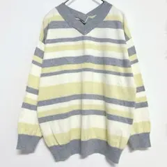 9825 ドレスキップ 長袖ボーダーニット レディーストップス セーター 可愛い