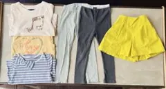 110女の子6点まとめ売り Tシャツ3枚スパッツ2枚ショートパンツ1枚