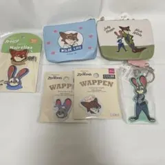 ズートピア ニック ジュディ ワッペン 前髪クリップ ポーチ キーホルダー