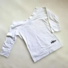 TRIBAL 七分　y2k オフショル　ピチT　平成ギャル　ダークコア　サイズM