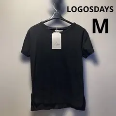 【新品未使用】LOGOSDAYS ロゴスデイズ リブ 半袖 T ブラック Mのサムネイル