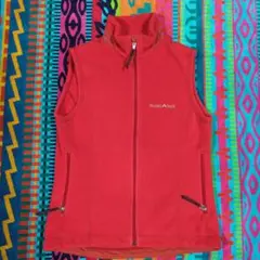 mont-bell レッド フリースベスト M 女性用